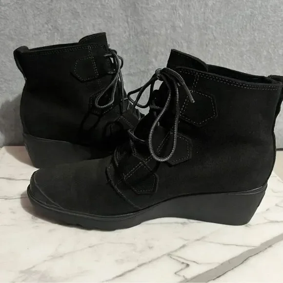 Sorel Tornado Wedge Booties Lace Up Warm Duck Boot Black‎ Women’s 8.5 - Picture 5 of 11